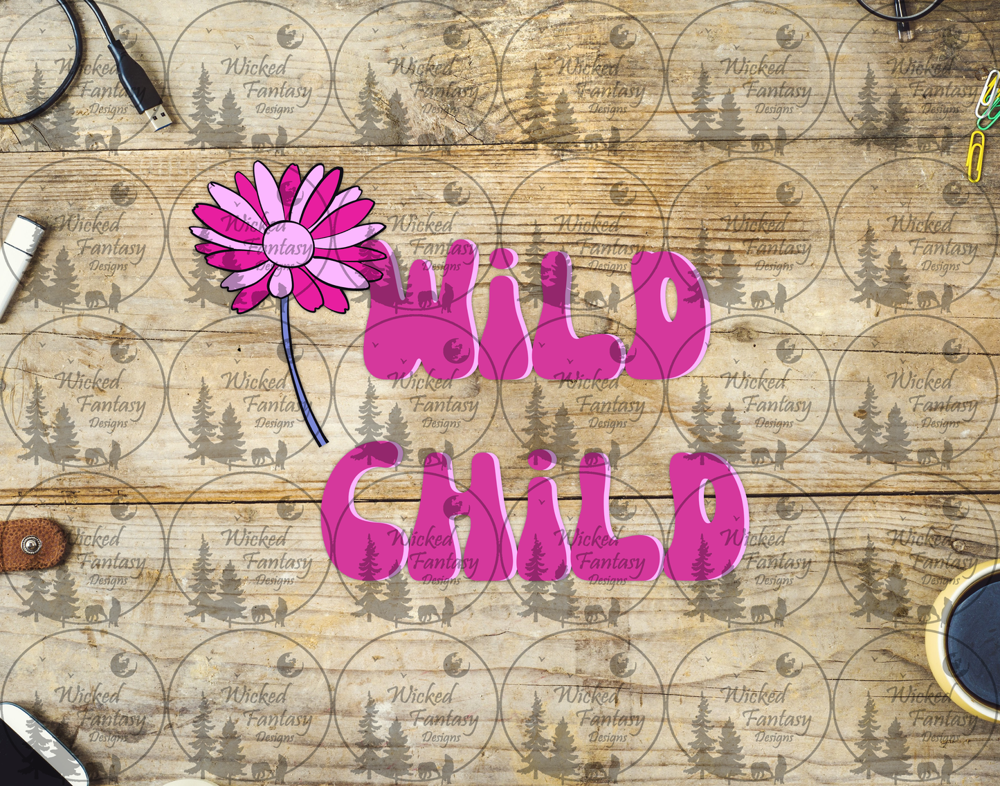 UVDTF Wild Child Pink Daisy