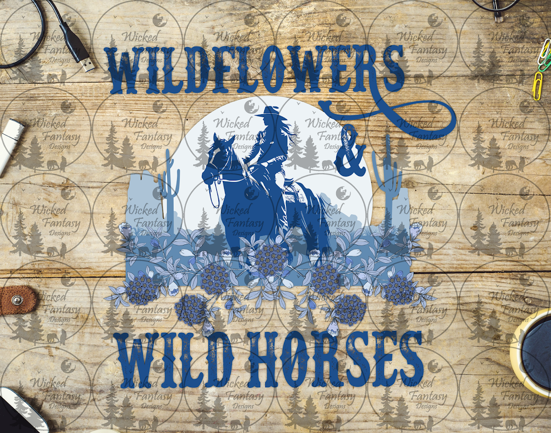 UVDTF Wild Flowers and Wild Horses