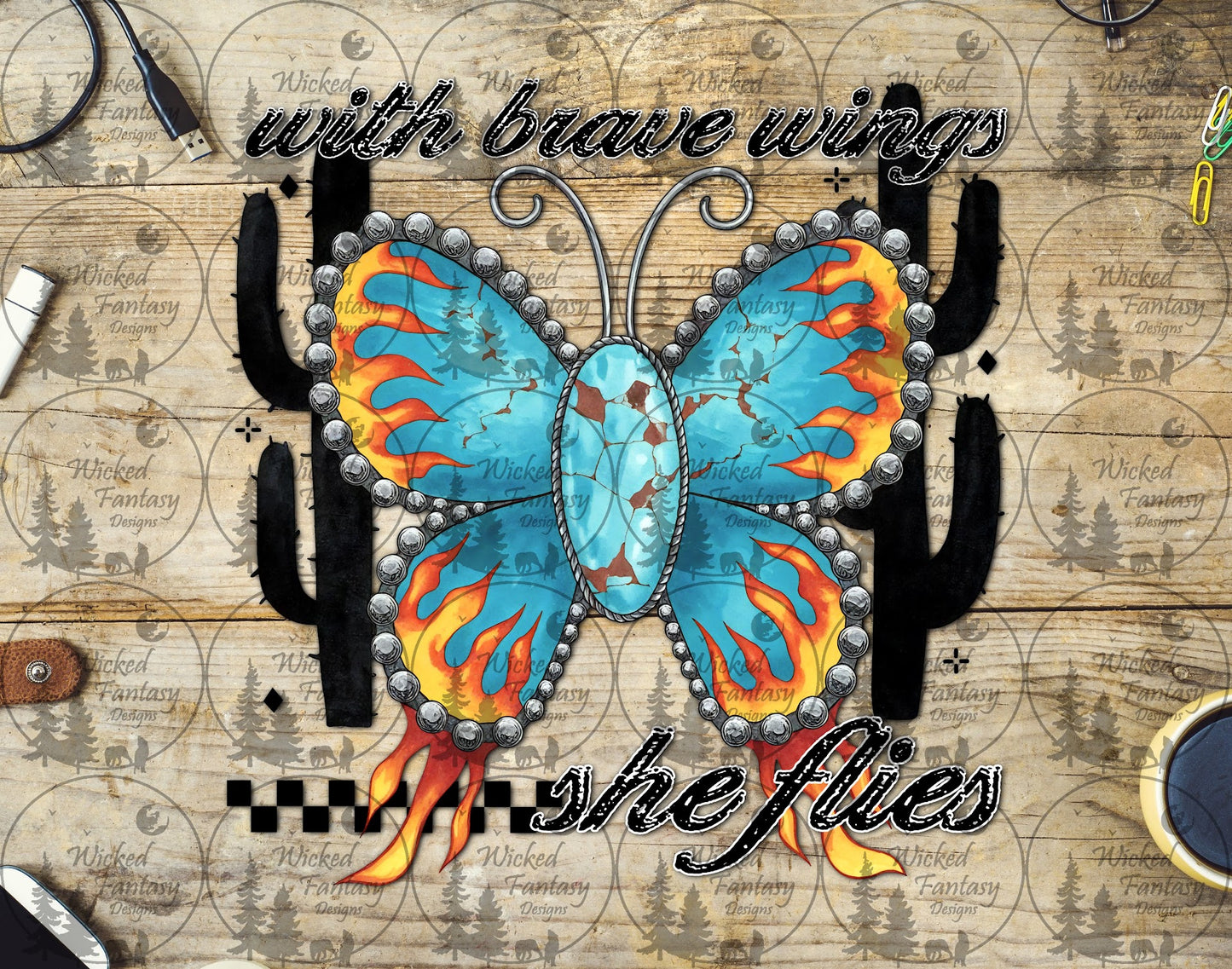 UVDTF With Brave Wings She Flies