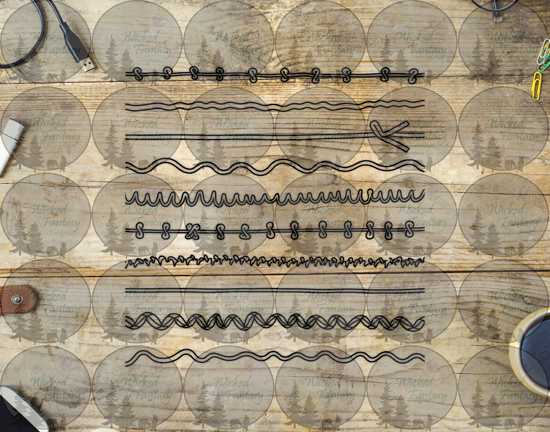 UVDTF Line Art Stitches VII 6x12" Striping element