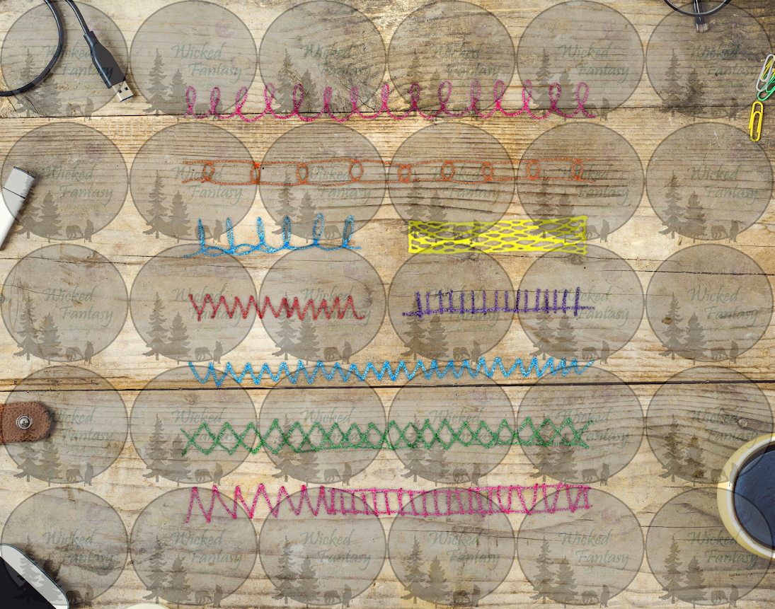 UVDTF Kids Scribbles VII 6x12" Striping element