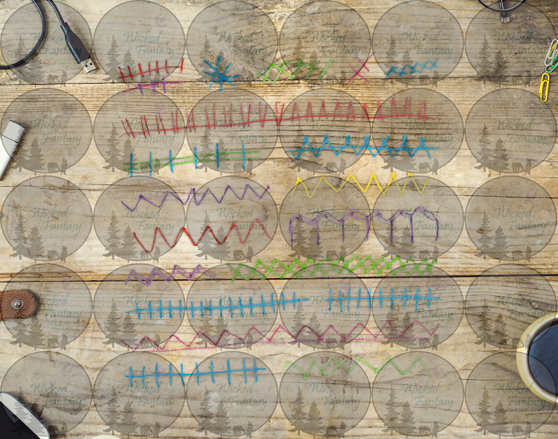 UVDTF Kids Scribbles VI 6x12" Striping element