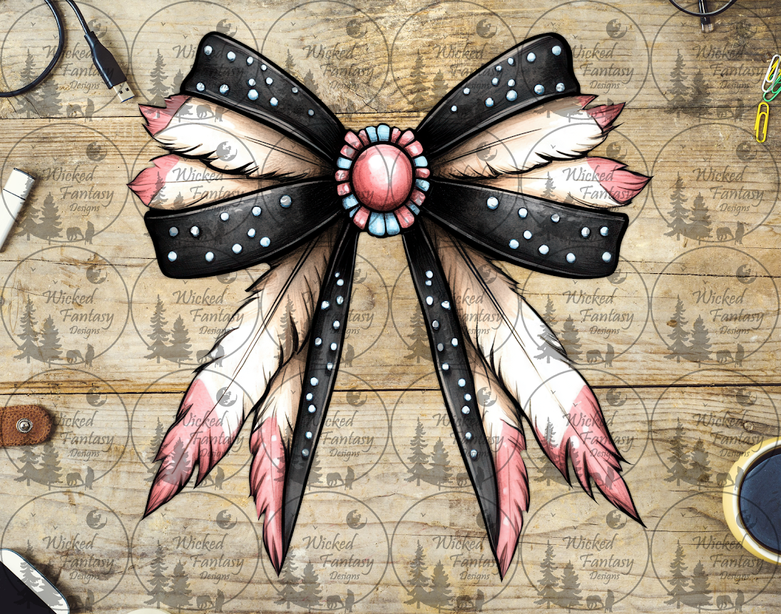 UVDTF Feather Bow