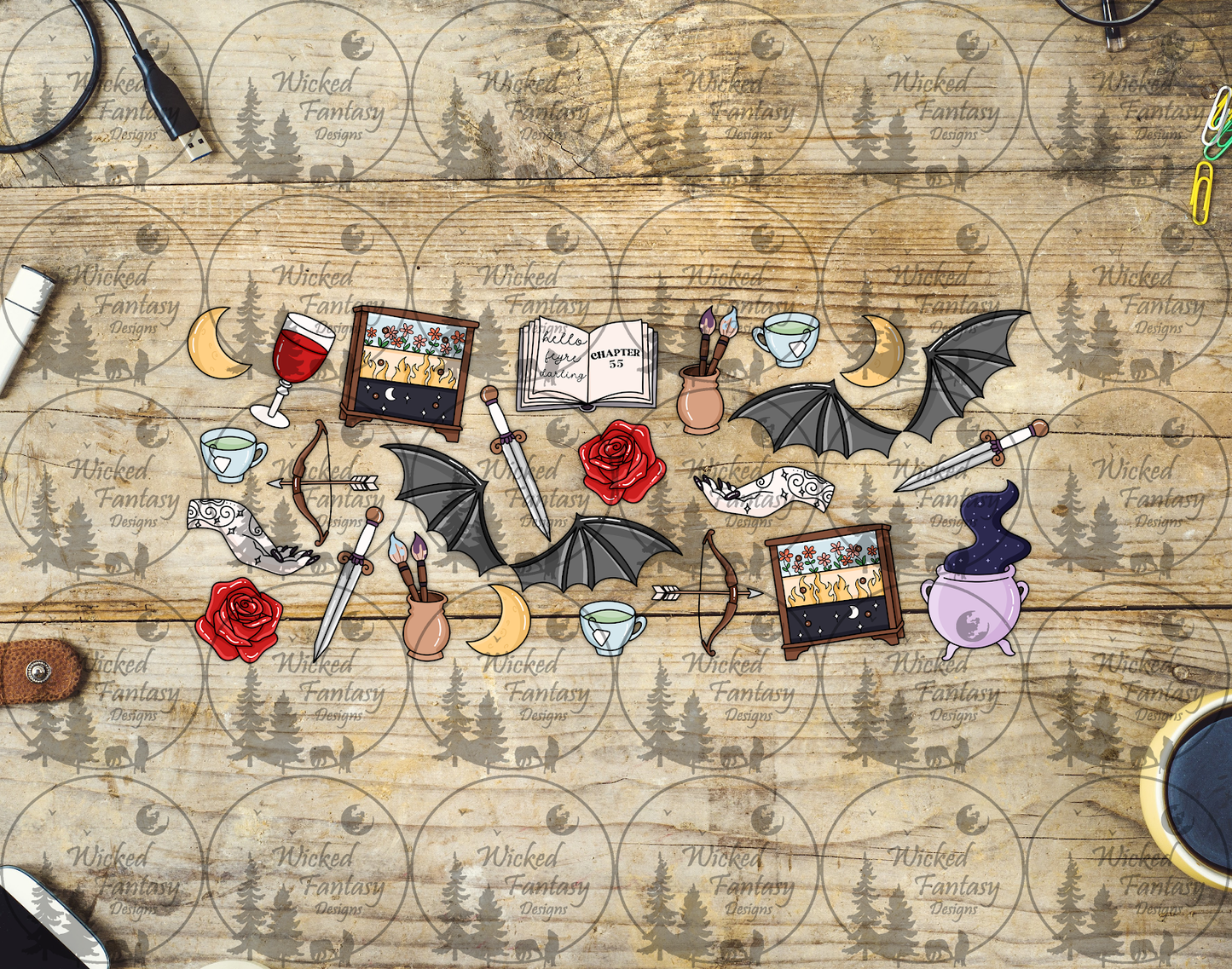 UVDTF ACOTAR Hello Feyre Darling Books 16oz 40oz