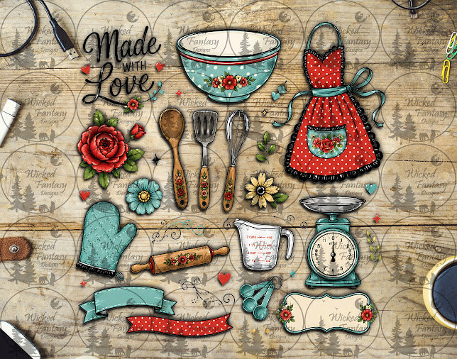 UVDTF Vintage Country Cooking 11x11" Element Sheet