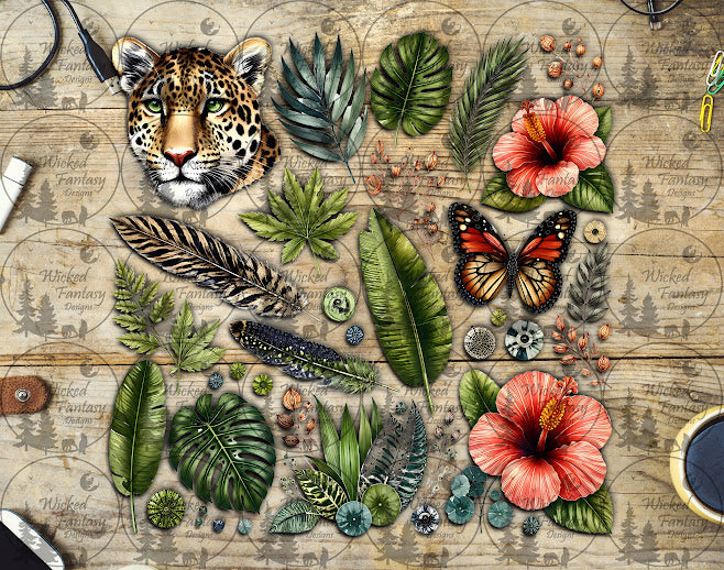 UVDTF Jungle Leopard 11x11" Element Sheet