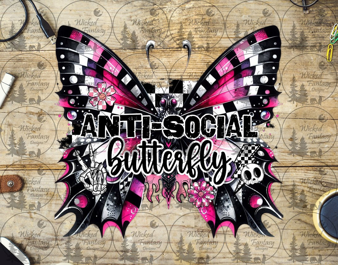 UVDTF Anti Social Butterfly Pink