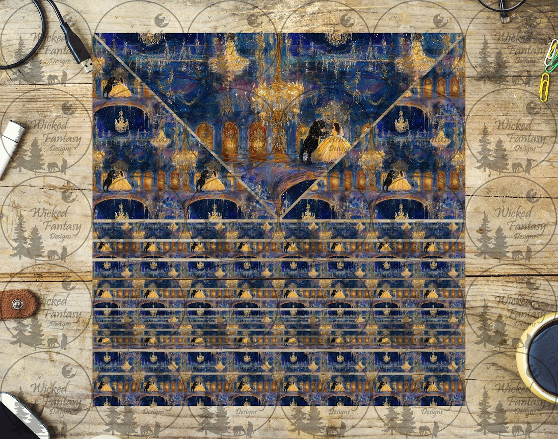 UVDTF Moonlit Dance Triangles and Striping 20oz 30oz 10"x10" Element