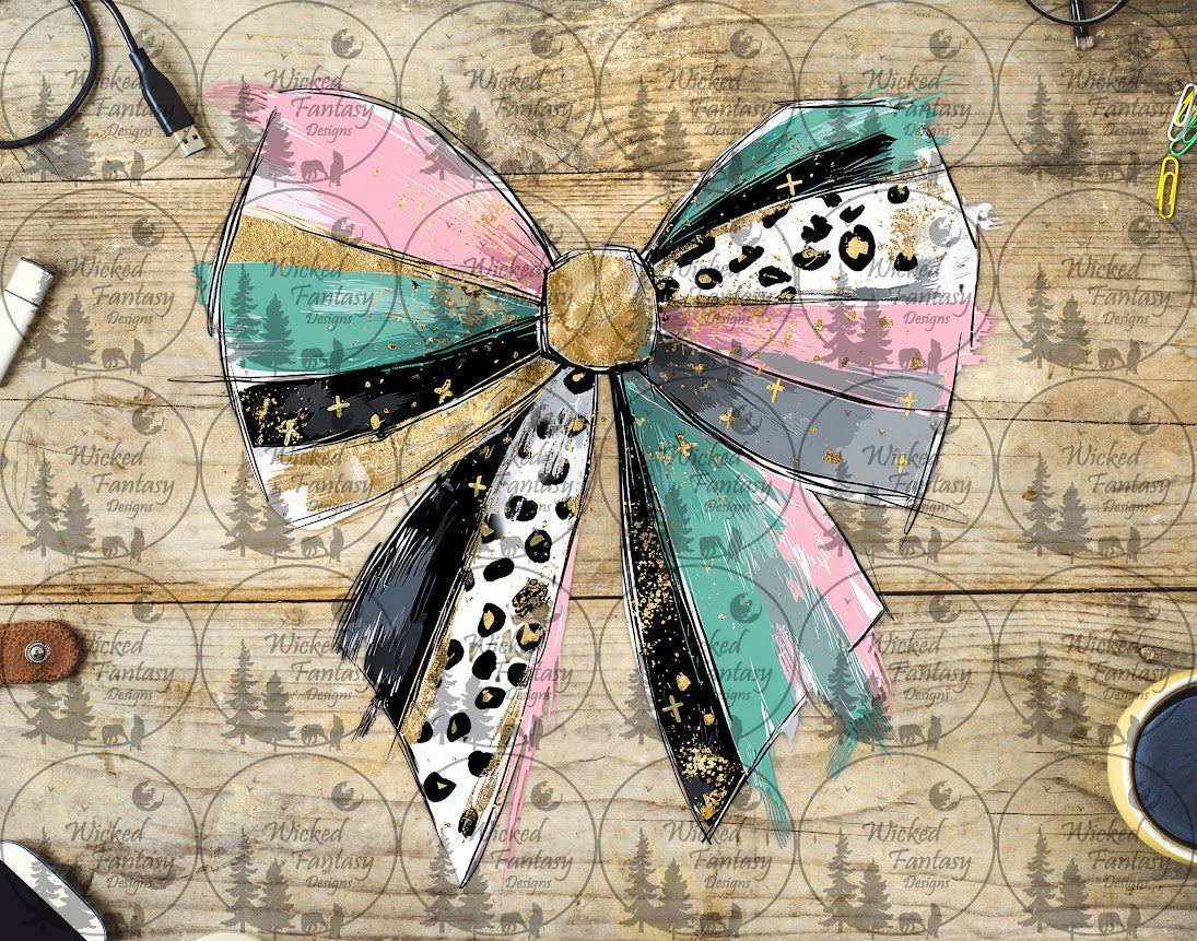 UVDTF Wild Glam Leopard Bow