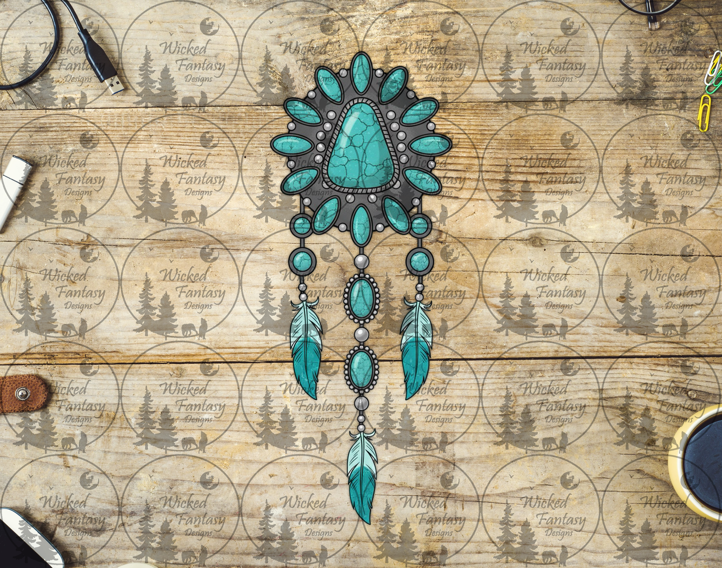 UVDTF Dreamcatcher Turquoise Concho