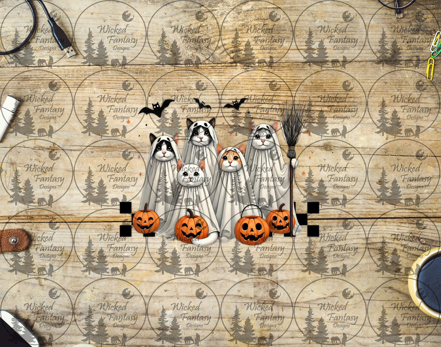 UVDTF Ghost Cats and Jack O' Lanterns