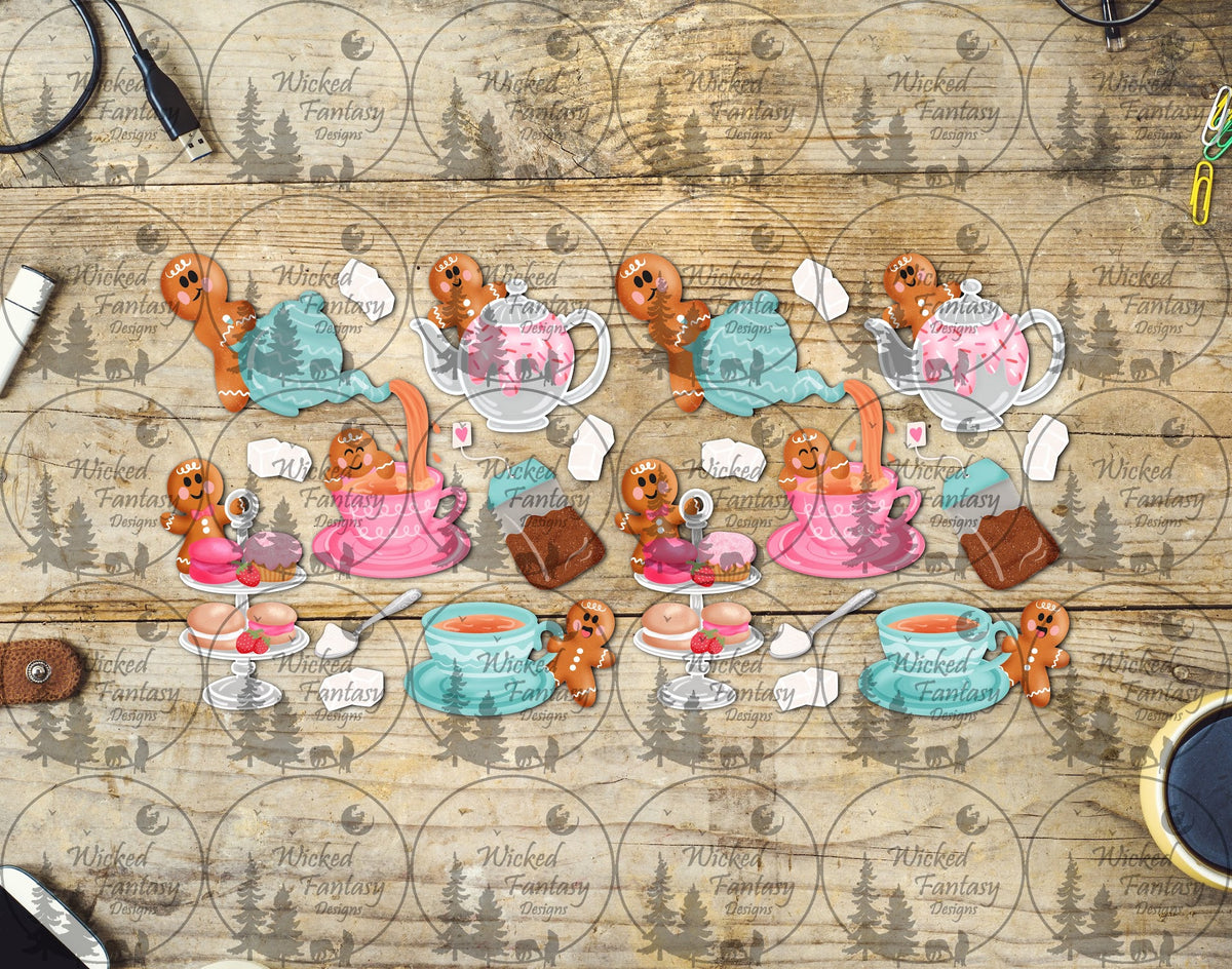 UVDTF Gingerbread Tea Time 16oz 40oz