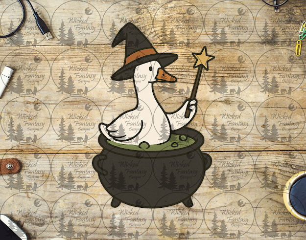 UVDTF Goose in Cauldron