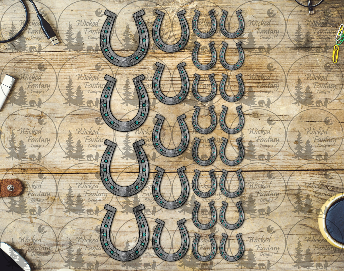 UVDTF Horseshoes Elements 11" x 6"