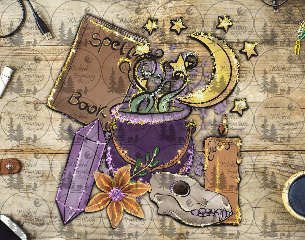 UVDTF Spell Book Cauldron and Stars