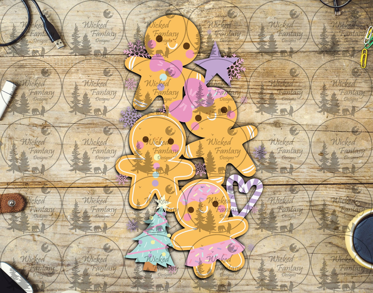 UVDTF Gingerbread Men Vertical Element