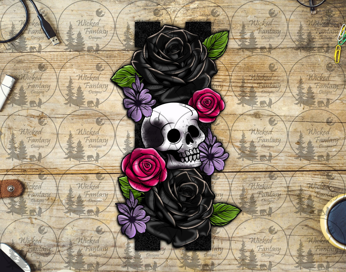UVDTF Skull and Roses Vertical Element
