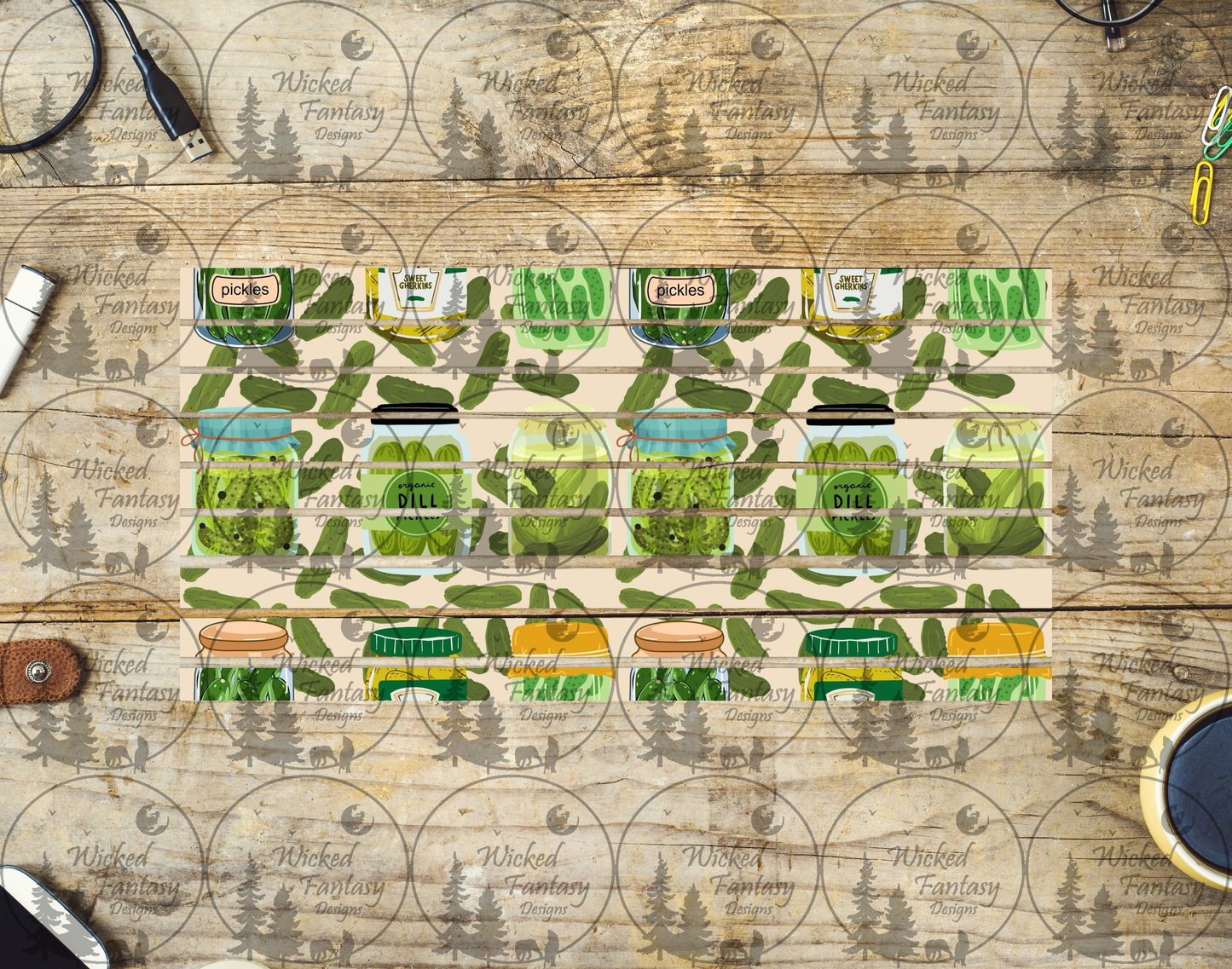 UVDTF Pickles 6x12" Striping element