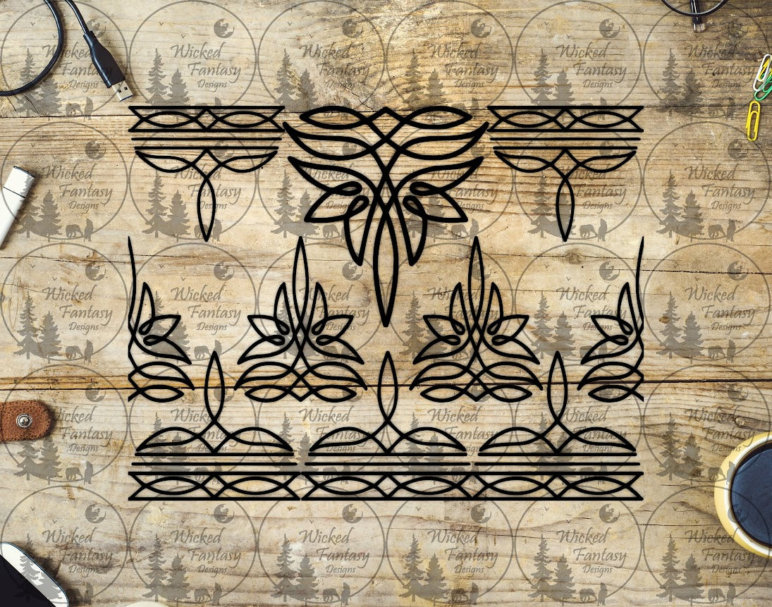 UVDTF Boot Stitch Line Art 20oz 30oz 10"x10" Element Sheet