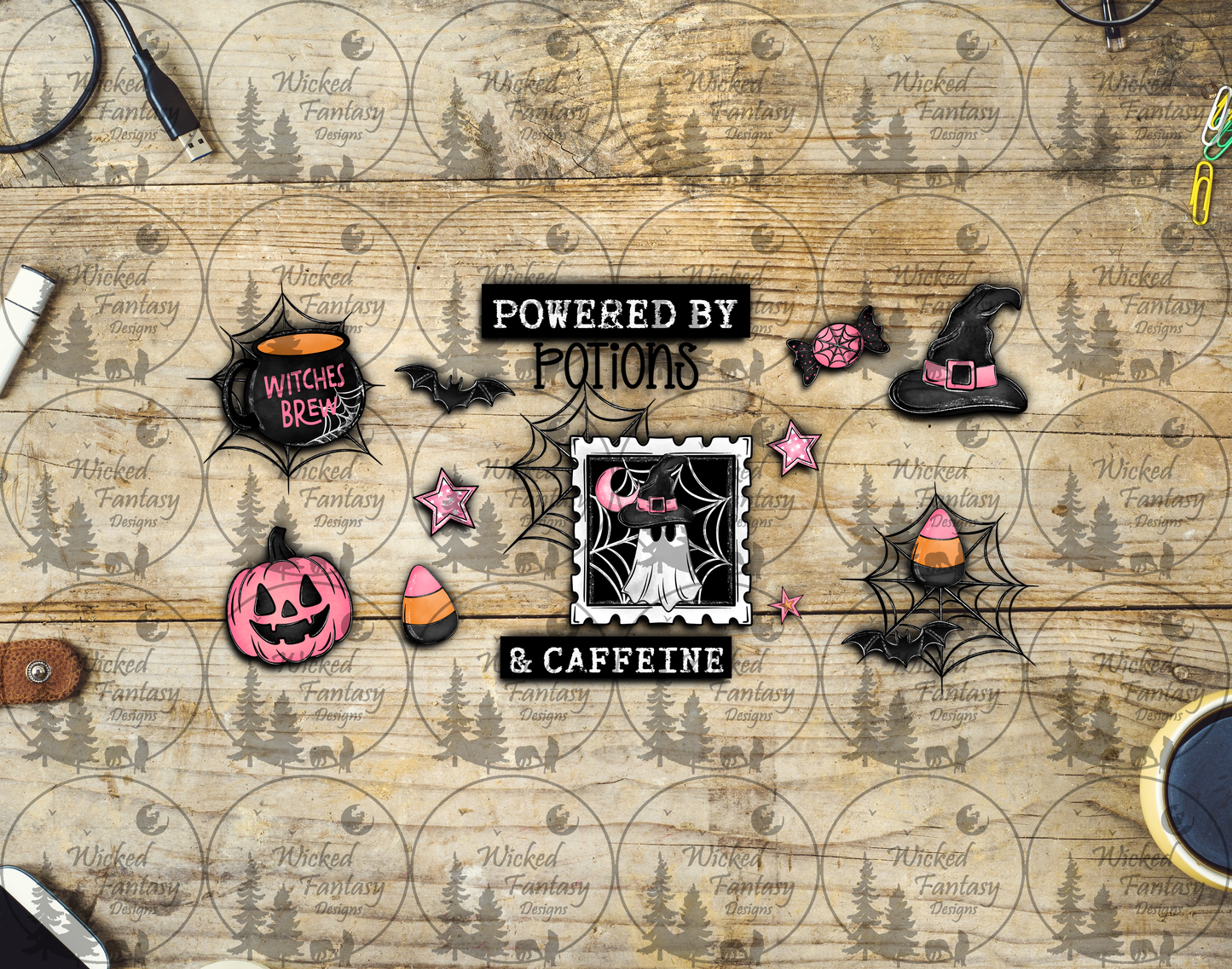 UVDTF Powered by Potions and Caffeine 16oz 40oz