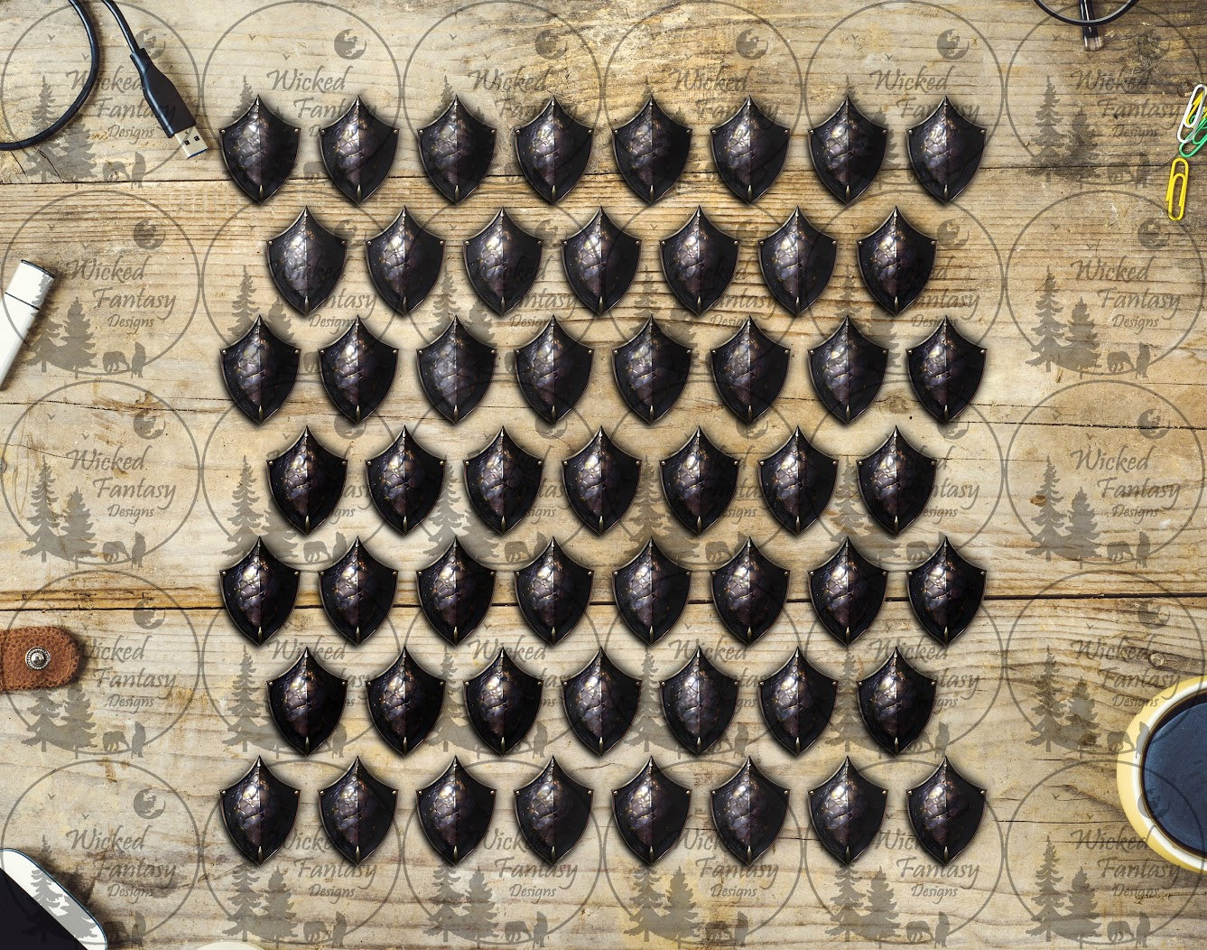 UVDTF Black Dragon Scales 11x11" Element Sheet