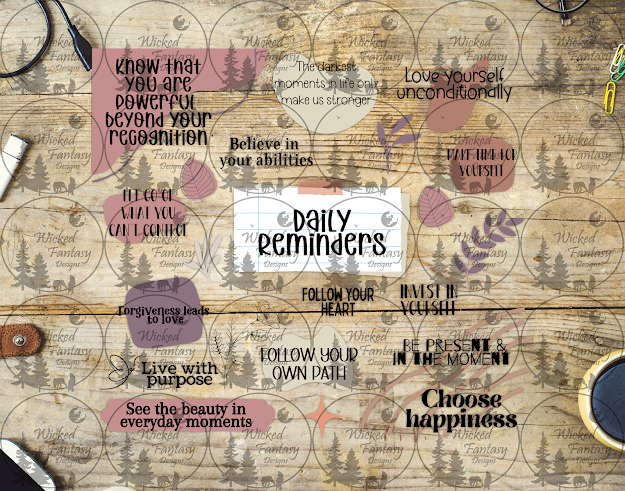 UVDTF Daily Reminders 20oz 30oz 10"x10"