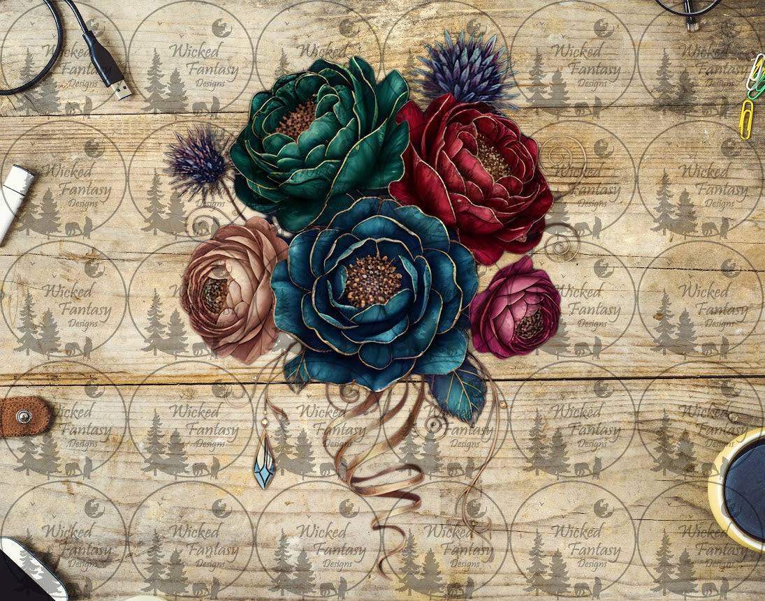 UVDTF Regal Jewel Tone Florals