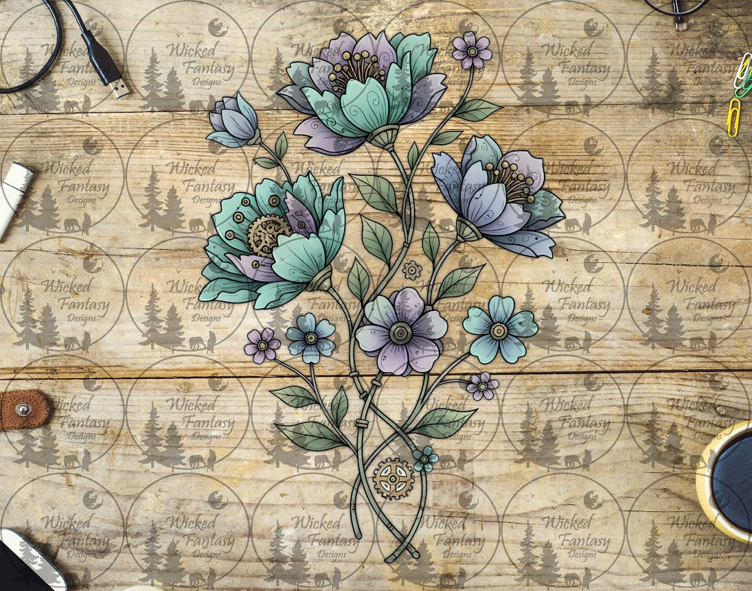 UVDTF Steampunk Spring Floral