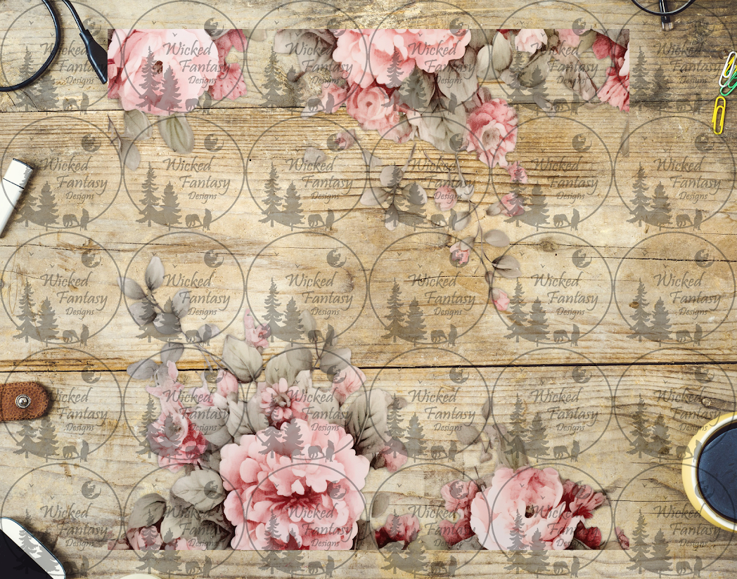 UVDTF Pink Peonies 20oz 30oz 10"x10" Element