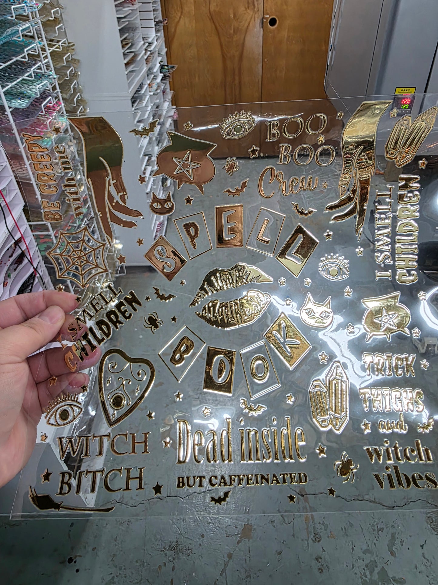 UVDTF Metallic Champagne Spell Book 11"x11"