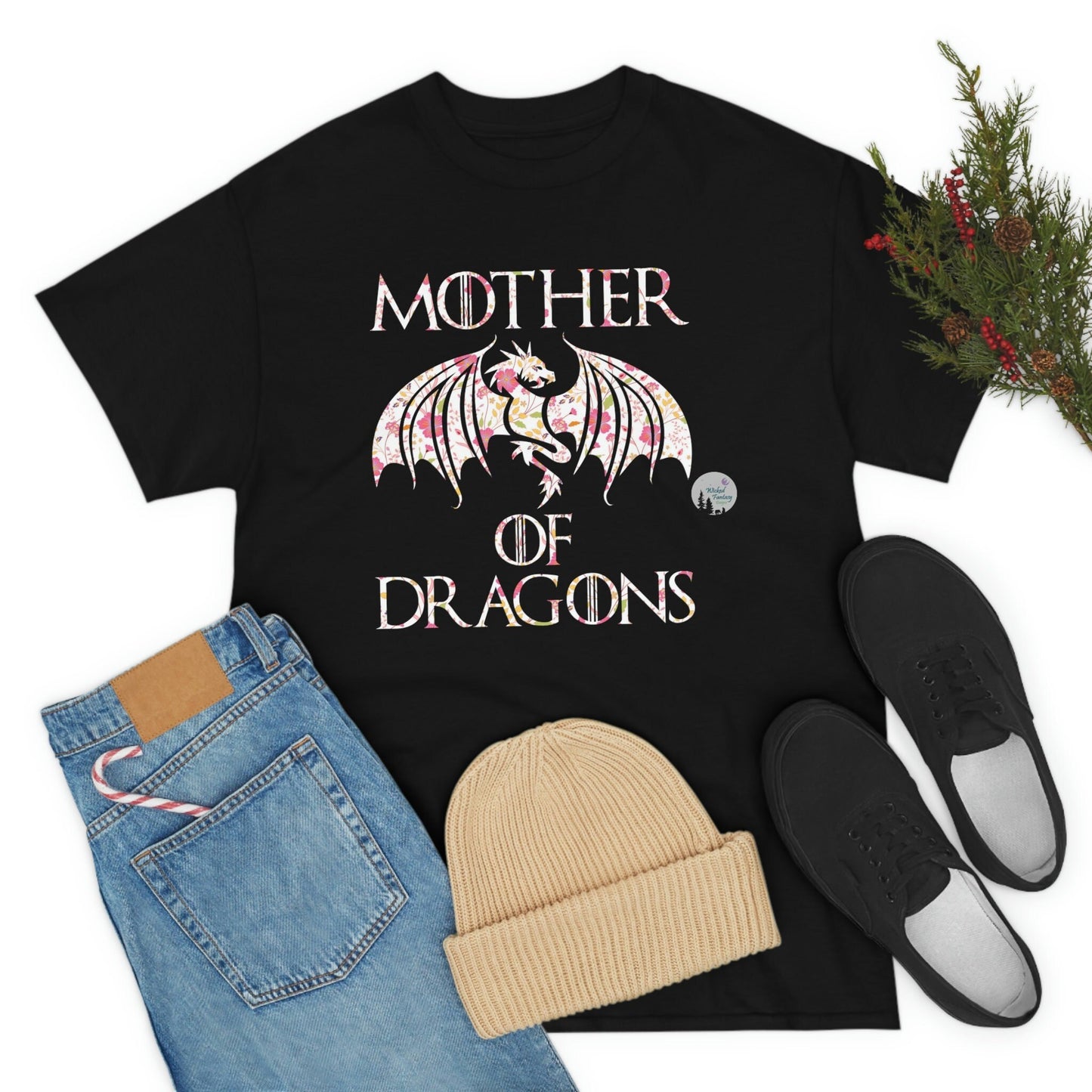 Mother of Dragons Cute Funny Heavy Cotton Tee