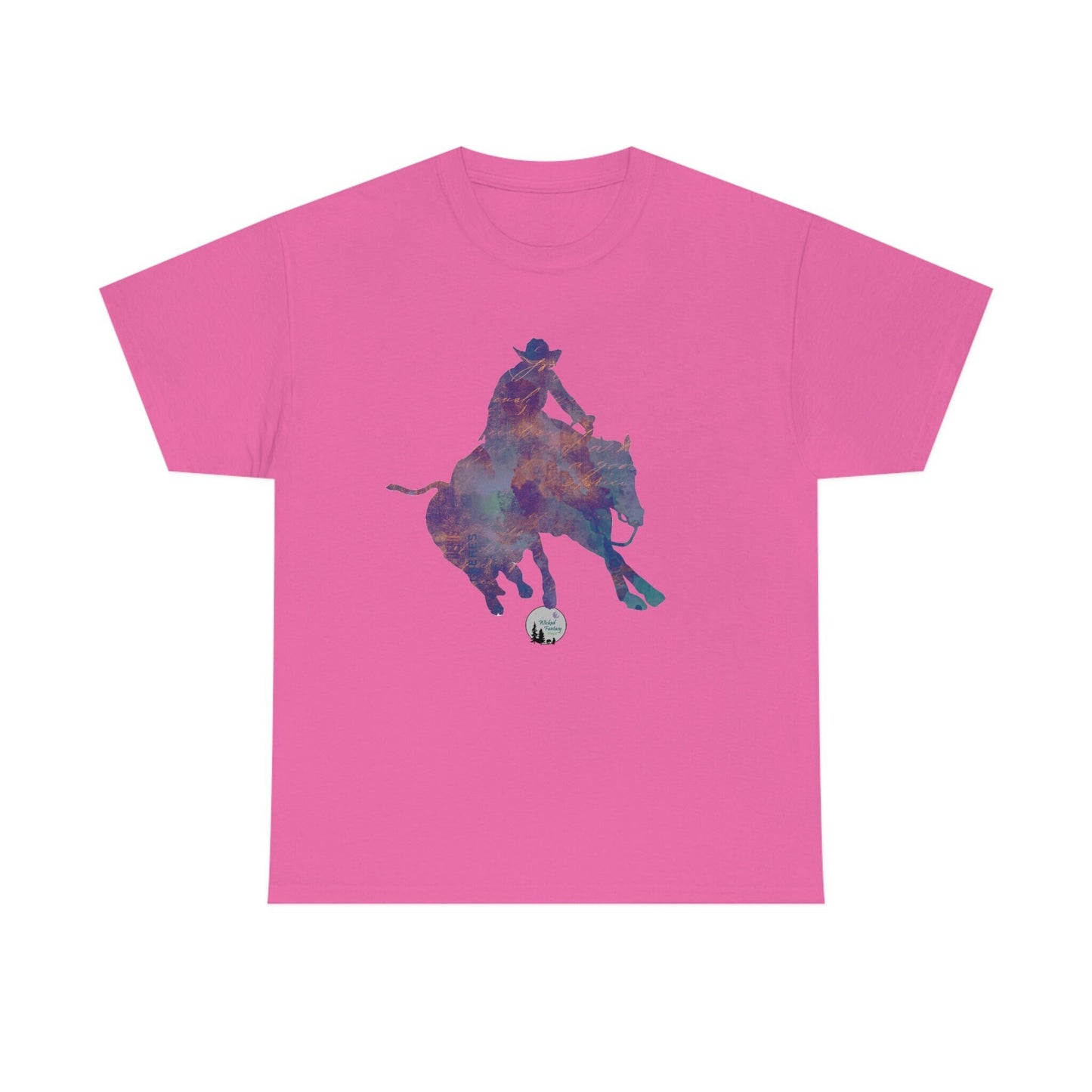 Reined Cow Horse Western Rustic Edgy Cute Heavy Cotton Tee