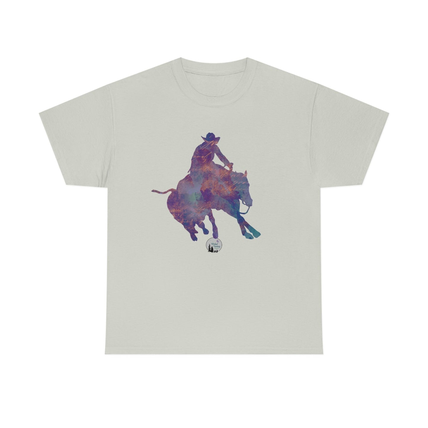 Reined Cow Horse Western Rustic Edgy Cute Heavy Cotton Tee