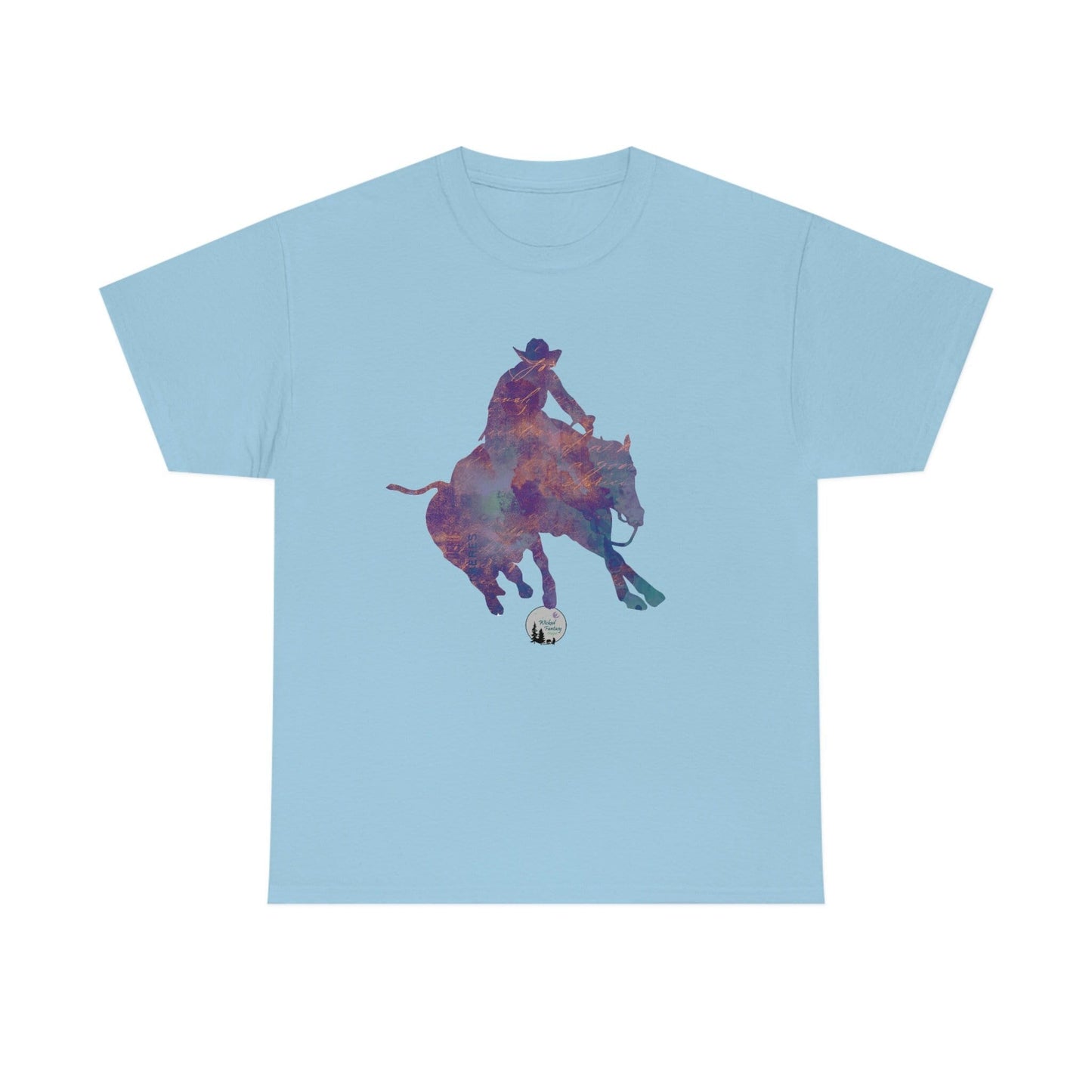 Reined Cow Horse Western Rustic Edgy Cute Heavy Cotton Tee