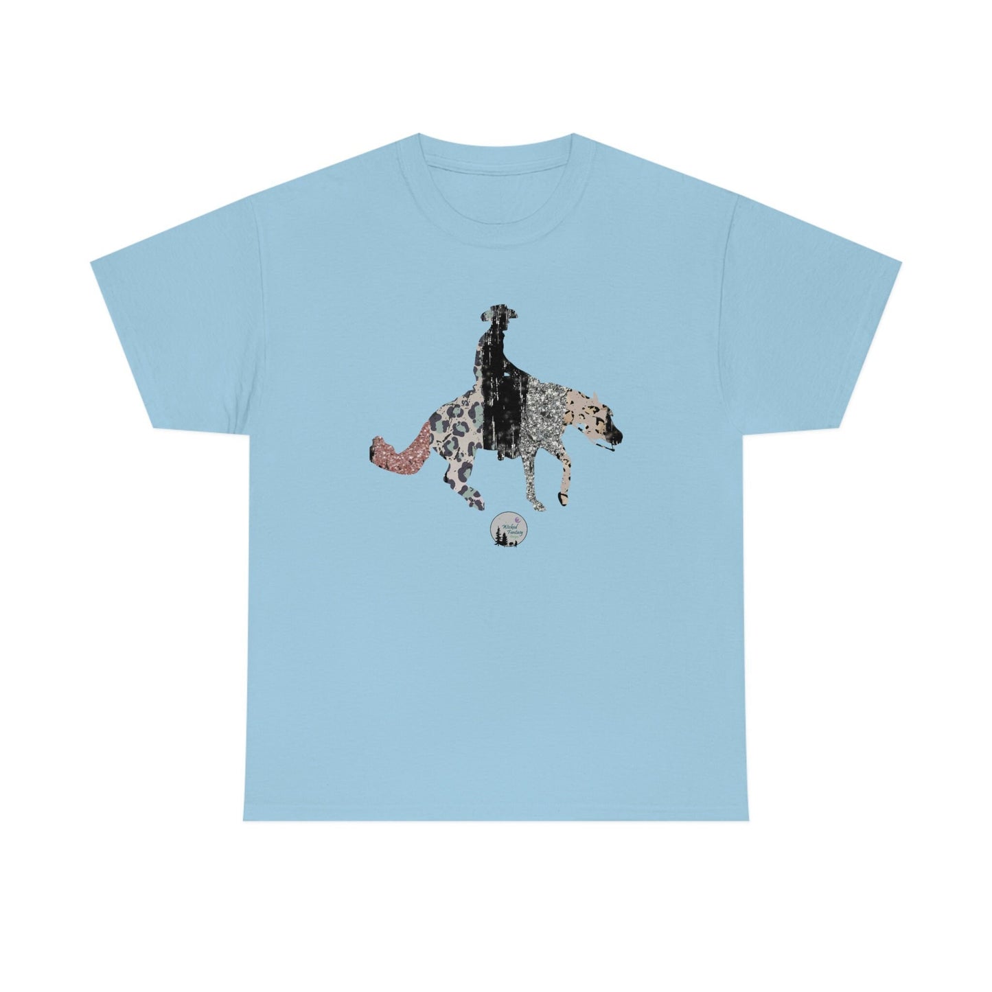 Leopard Glitter Reiner Spin Reining Horse Western Rustic Edgy Cute Heavy Cotton Tee