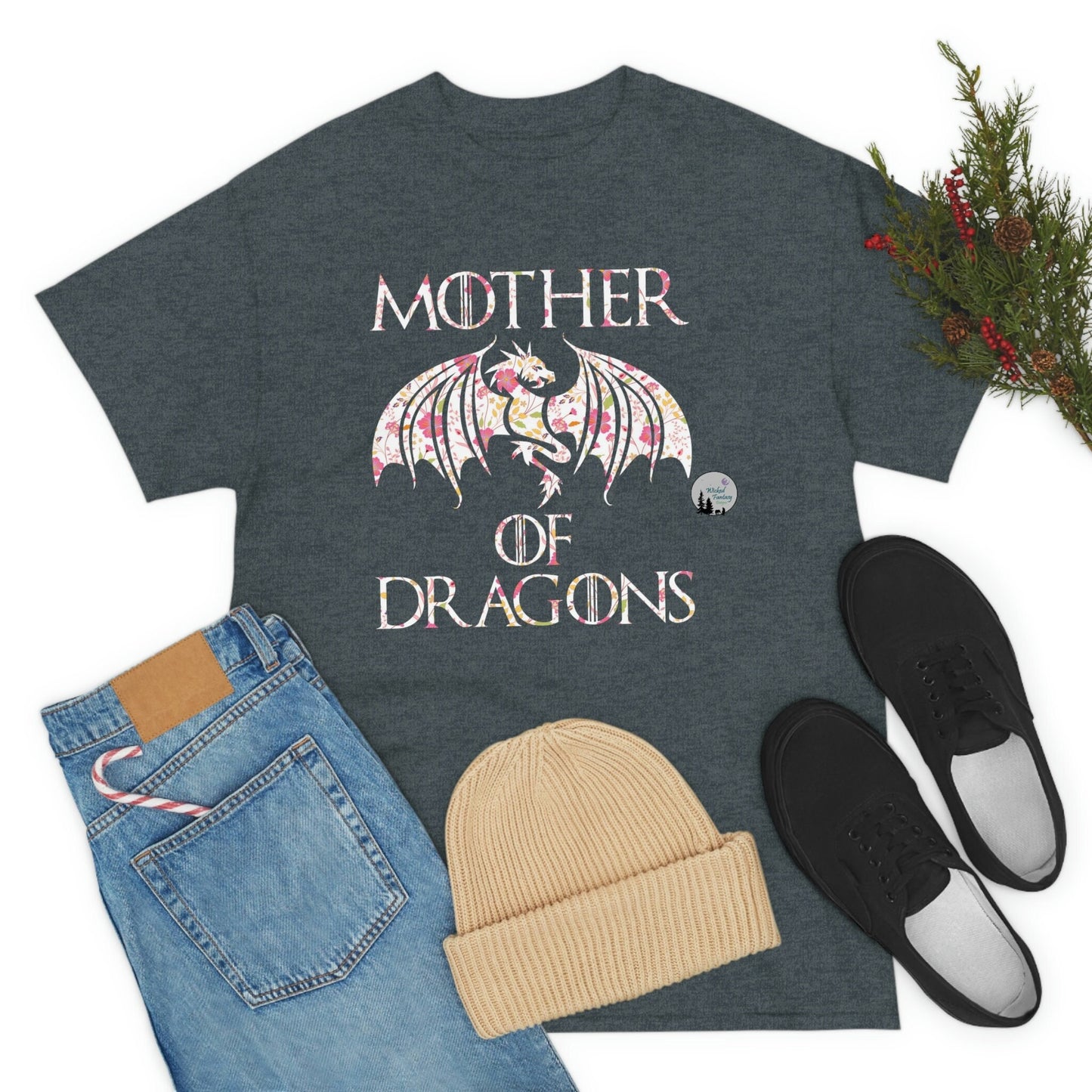 Mother of Dragons Cute Funny Heavy Cotton Tee