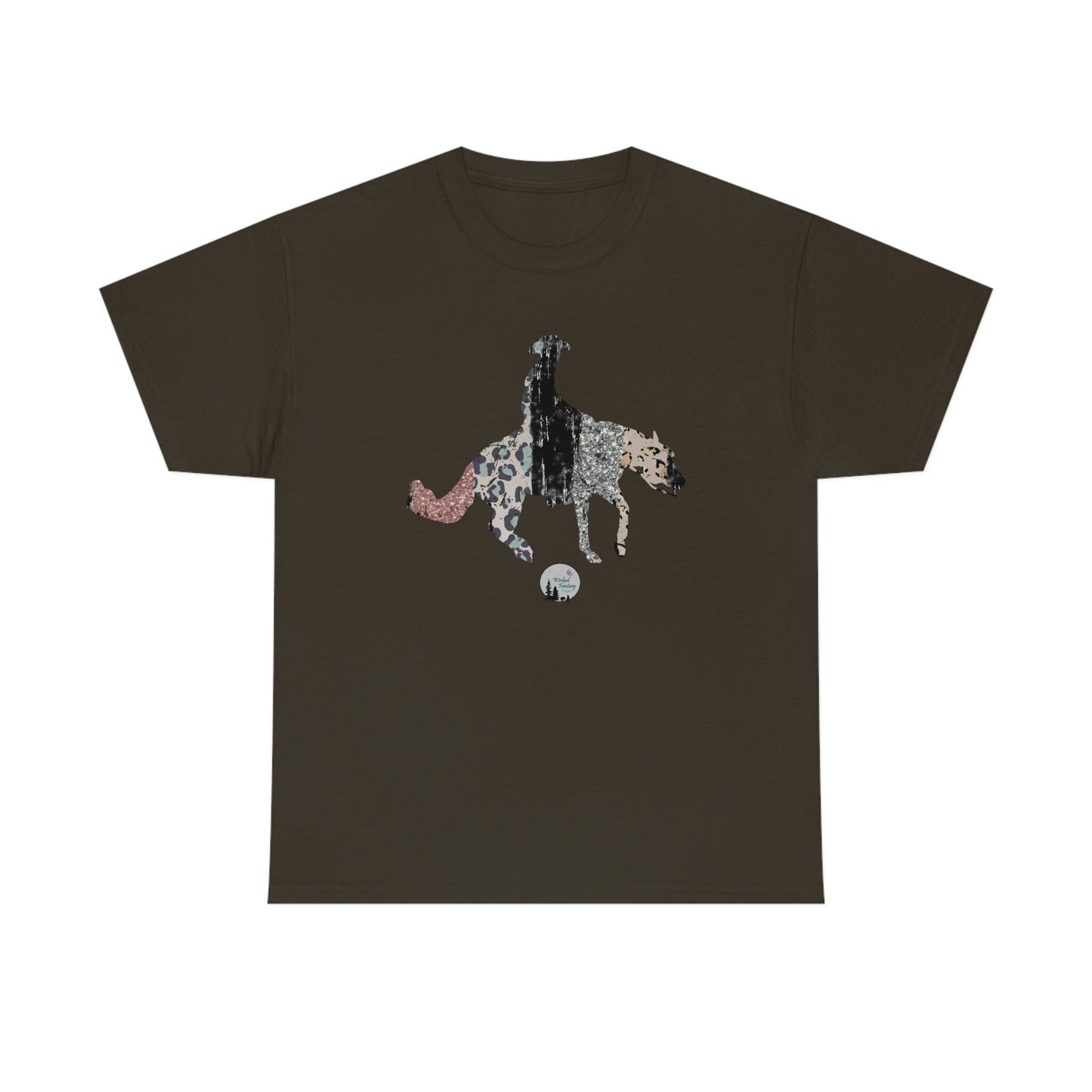 Leopard Glitter Reiner Spin Reining Horse Western Rustic Edgy Cute Heavy Cotton Tee