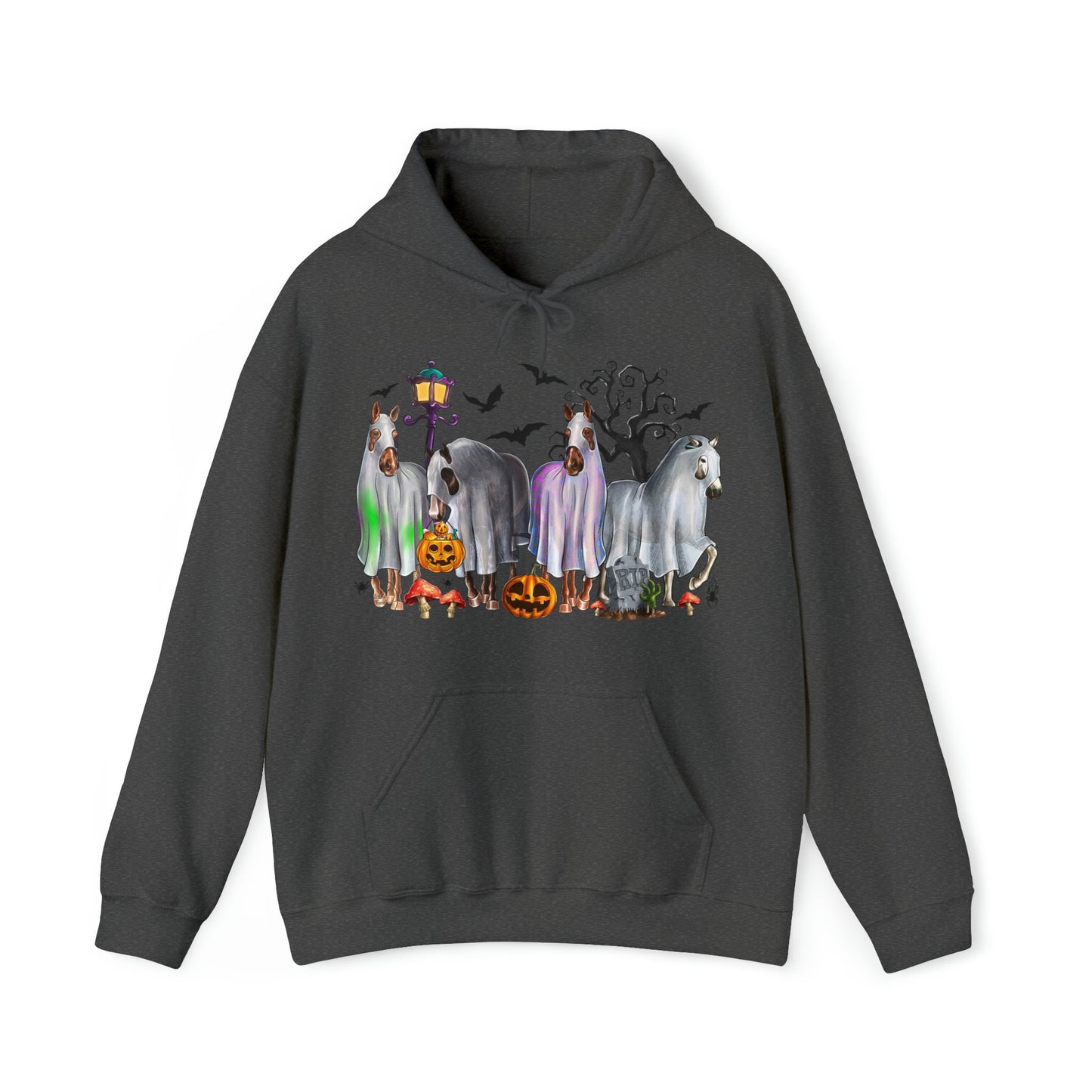 Ghost Horses Haloween Trick O' Treat Unisex Heavy Blend™ Hooded Sweatshirt