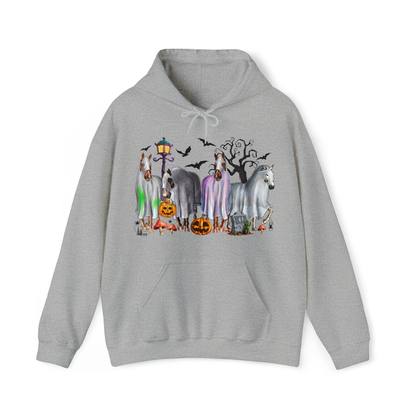 Ghost Horses Haloween Trick O' Treat Unisex Heavy Blend™ Hooded Sweatshirt