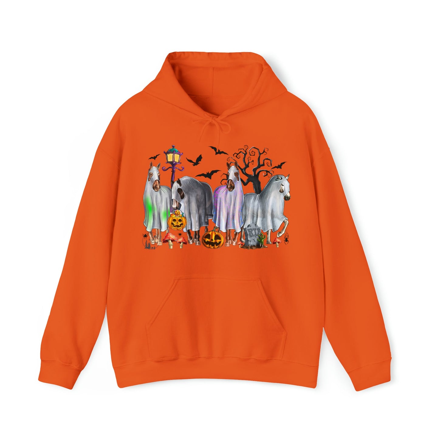 Ghost Horses Haloween Trick O' Treat Unisex Heavy Blend™ Hooded Sweatshirt