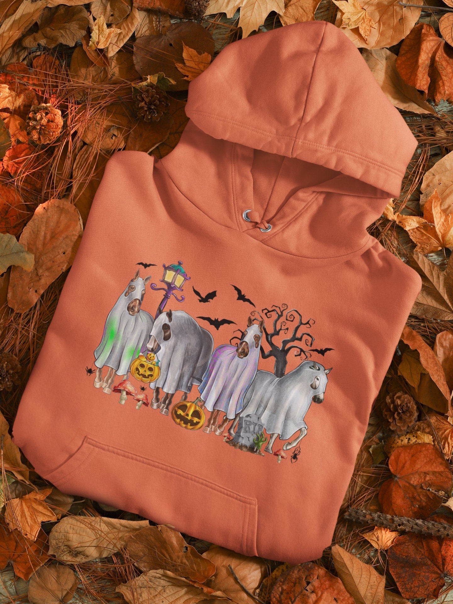 Ghost Horses Haloween Trick O' Treat Unisex Heavy Blend™ Hooded Sweatshirt