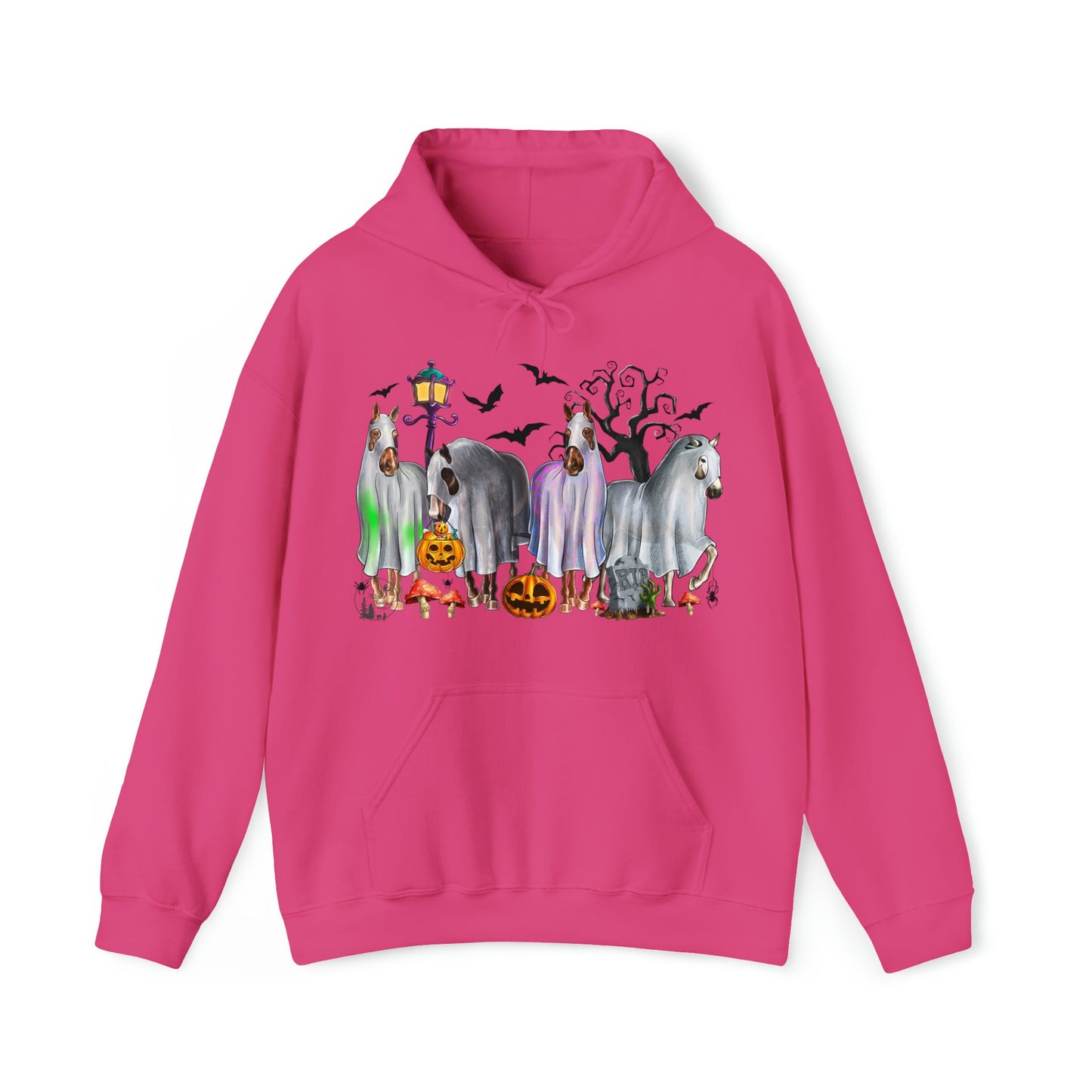Ghost Horses Haloween Trick O' Treat Unisex Heavy Blend™ Hooded Sweatshirt