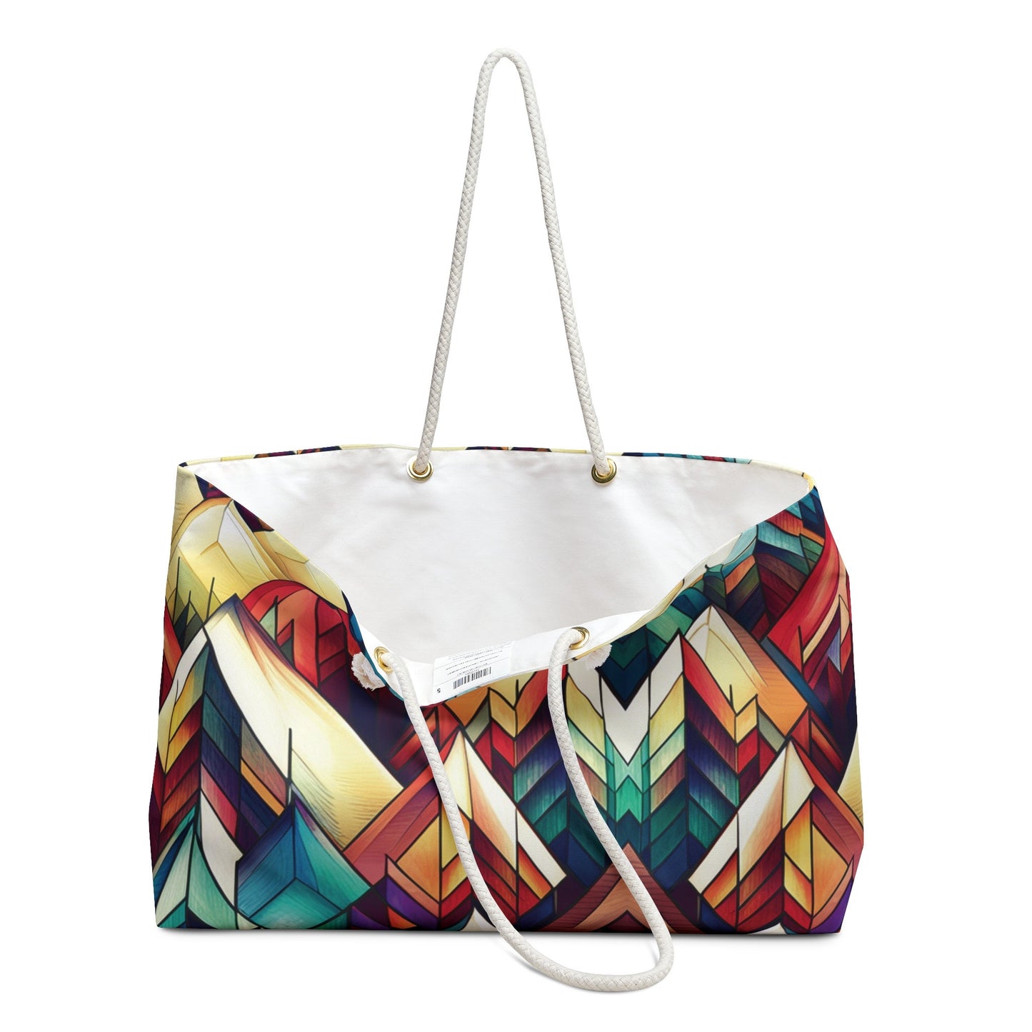 Boho Geometric Mountians Navajo Western Vintage Weekender Bag