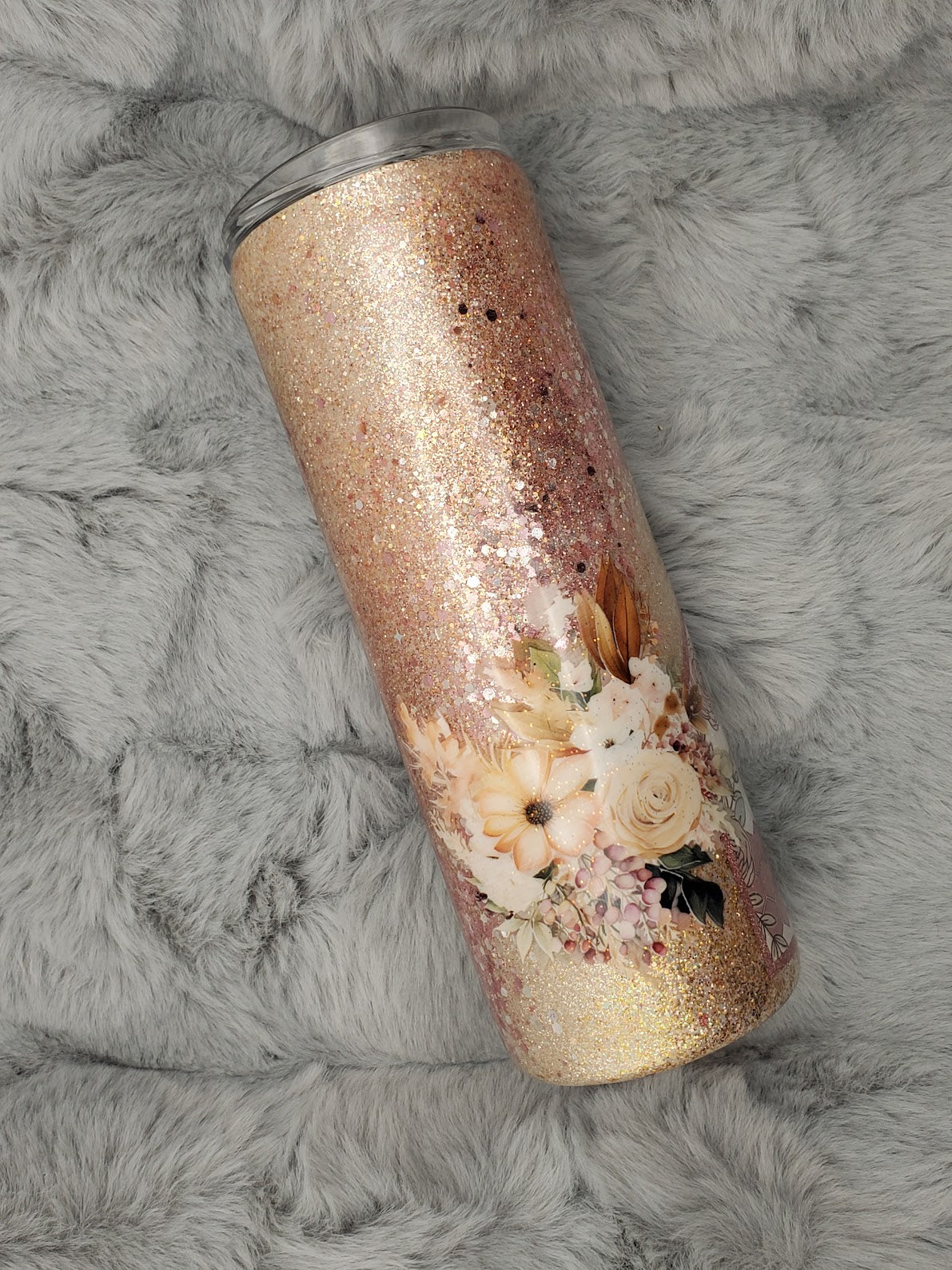 You Are Enough Glitter Ombre Glitter Swirl Epoxy Tumbler 20oz Skinny