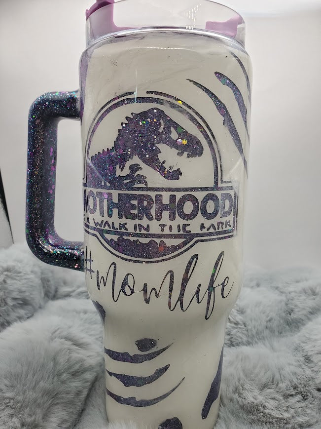 Mother hood is a walk in the park tumbler 40 oz