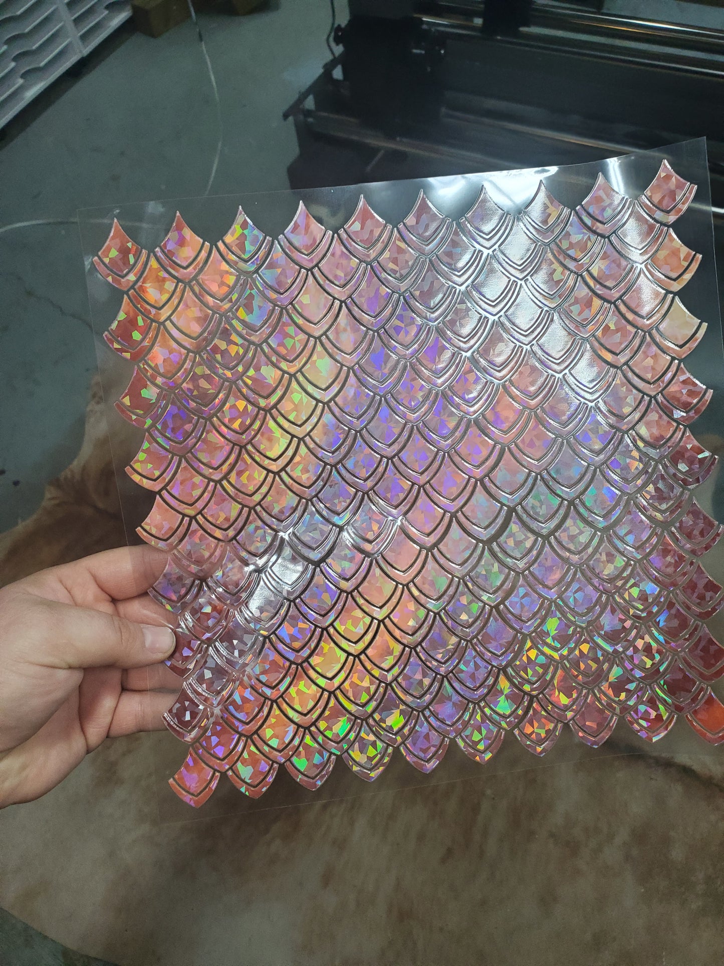 UVDTF Shattered Holographic Copper Dragon Scales 10"x10" Element