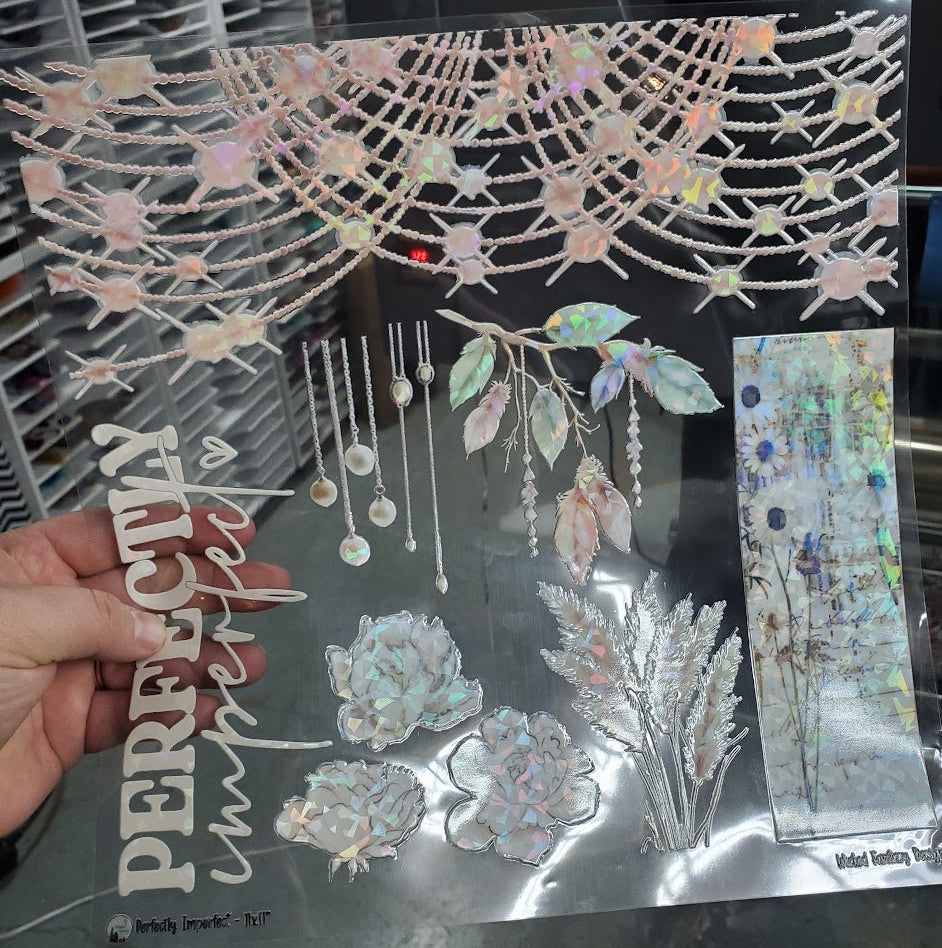 UVDTF Shattered Holographic Perfectly Imperfect 10"x10"