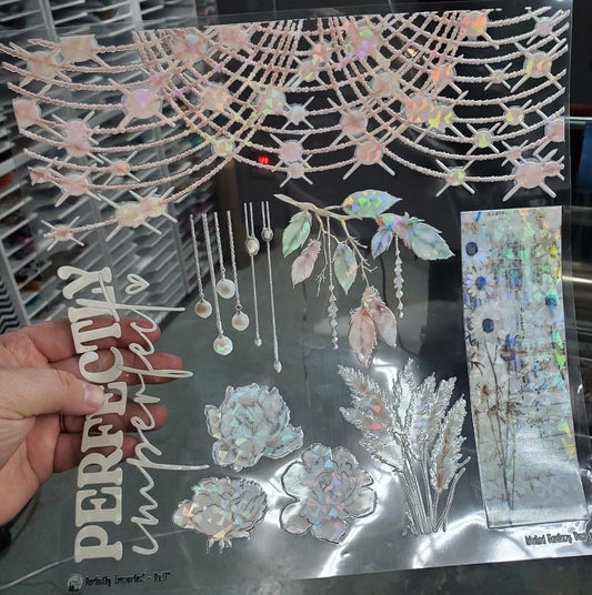 UVDTF Shattered Holographic Perfectly Imperfect 10"x10"