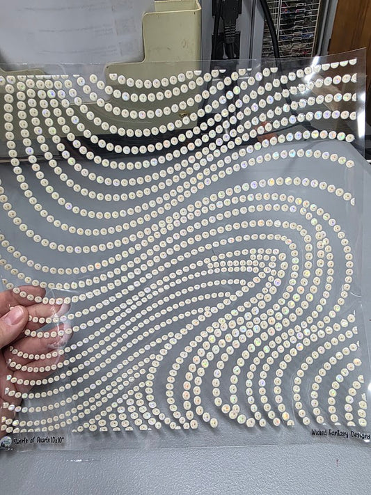 UVDTF Shattered Holographic Pearl Swirls 11"x11"