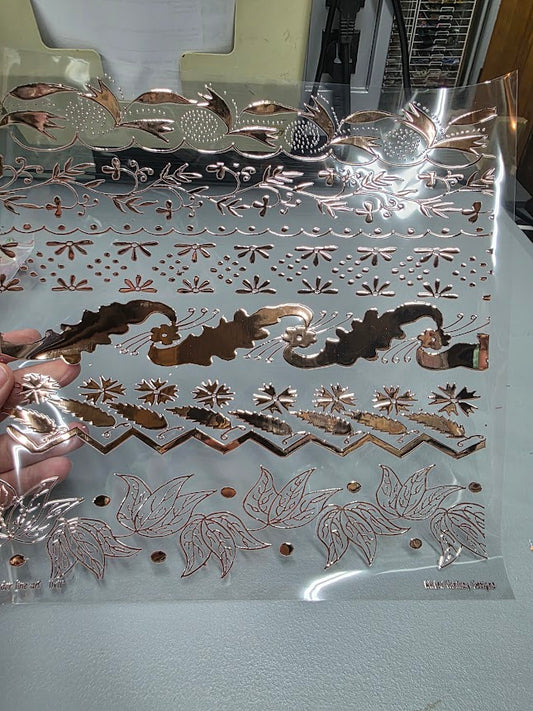 UVDTF Rose Gold Metallic Borders 11"x11"